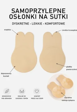 Beżowy Biustonosz 2 Nakładki Samoprzylepne Femke