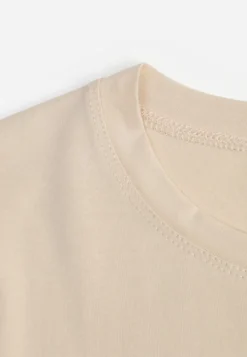 Beżowy Casualowy Bawełniany T-shirt Rivali