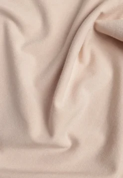 Beżowy Dopasowany T-shirt z Wiskozy z Dekoltem w Łódkę Vivianna