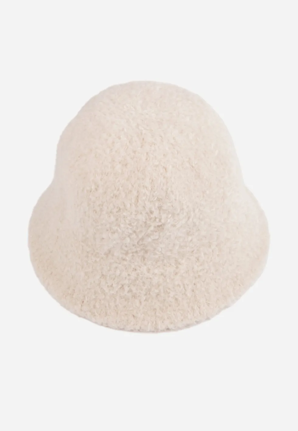 Beżowy Kożuszkowy Kapelusz Bucket Hat Ruelv