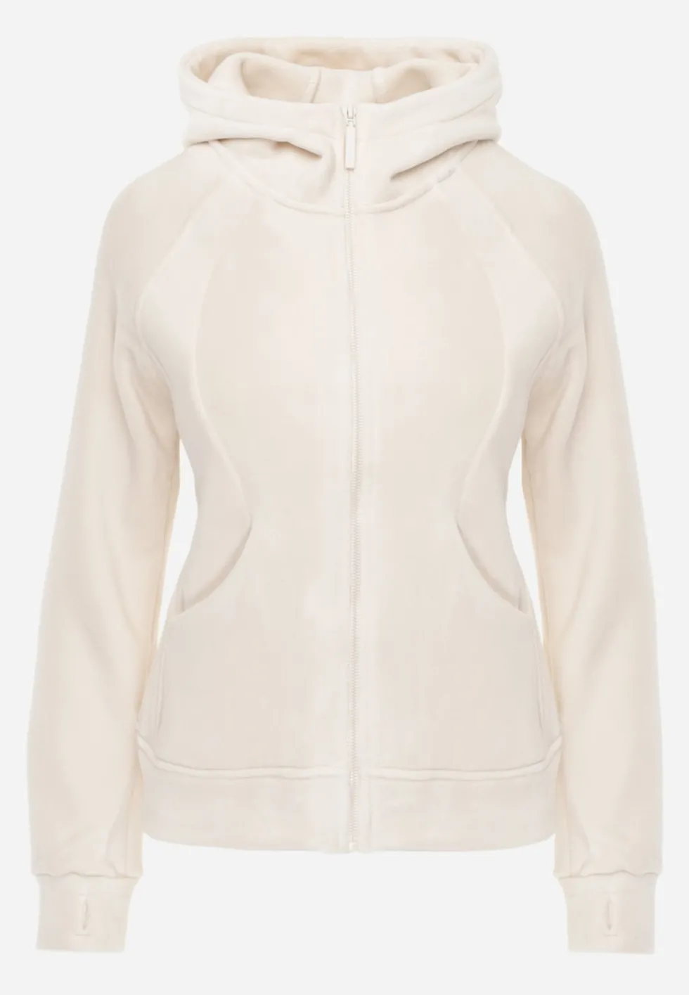 Beżowy Polar Bluza z Kapturem w Stylu Sportowym Aproxia