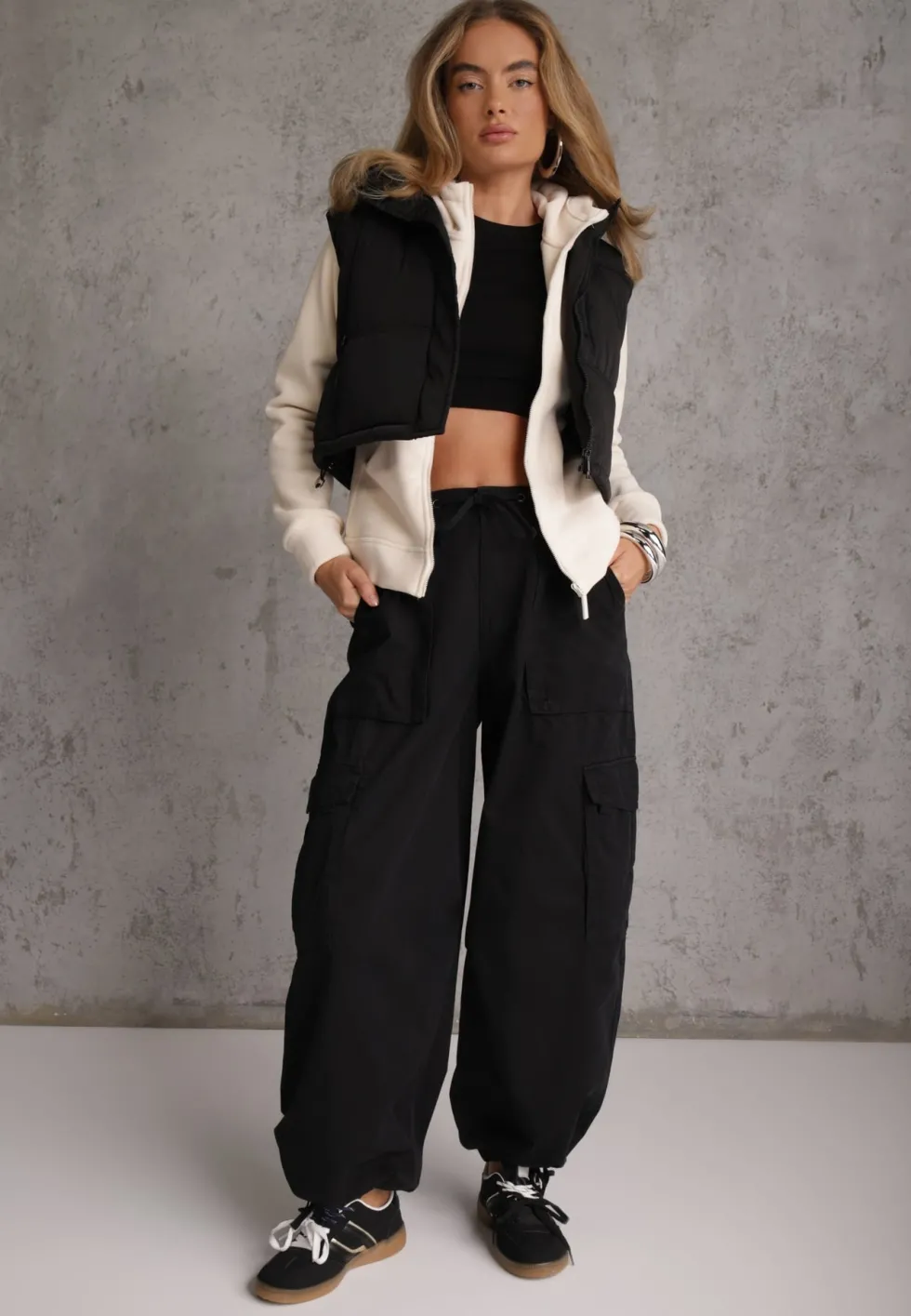 Beżowy Polar Bluza z Kapturem w Stylu Sportowym Aproxia