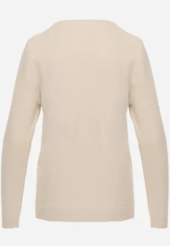 Beżowy Sweter z Wełną w Minimalistycznym Stylu Joslina