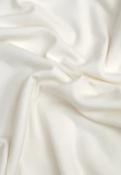 Biała Bluzka Basic o Fasonie Typu Longsleeve z Delikatnym Ociepleniem Kuarta