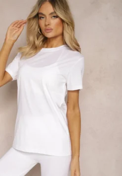 Biała Koszulka z Bawełny o Fasonie T-shirt Lormarka