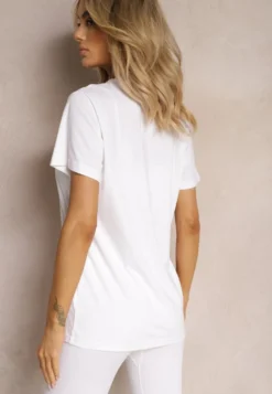 Biała Koszulka z Bawełny o Fasonie T-shirt Lormarka