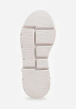 Białe Botki Sneakersy Vices na Platformie w Stylu Y2K Gelira