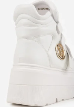 Białe Botki Sneakersy Vices na Platformie w Stylu Y2K Gelira