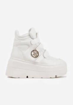 Białe Botki Sneakersy Vices na Platformie w Stylu Y2K Gelira