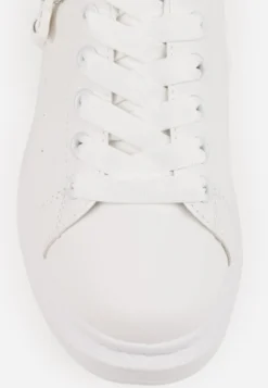 Białe Casualowe Sneakersy z Zawieszką Misiem Ulevidia
