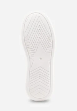Białe Chunky Sneakersy VICES na Platformie z Ozdobą w Kształcie Gwiazdki Anatale