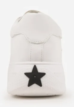 Białe Chunky Sneakersy VICES na Platformie z Ozdobą w Kształcie Gwiazdki Anatale