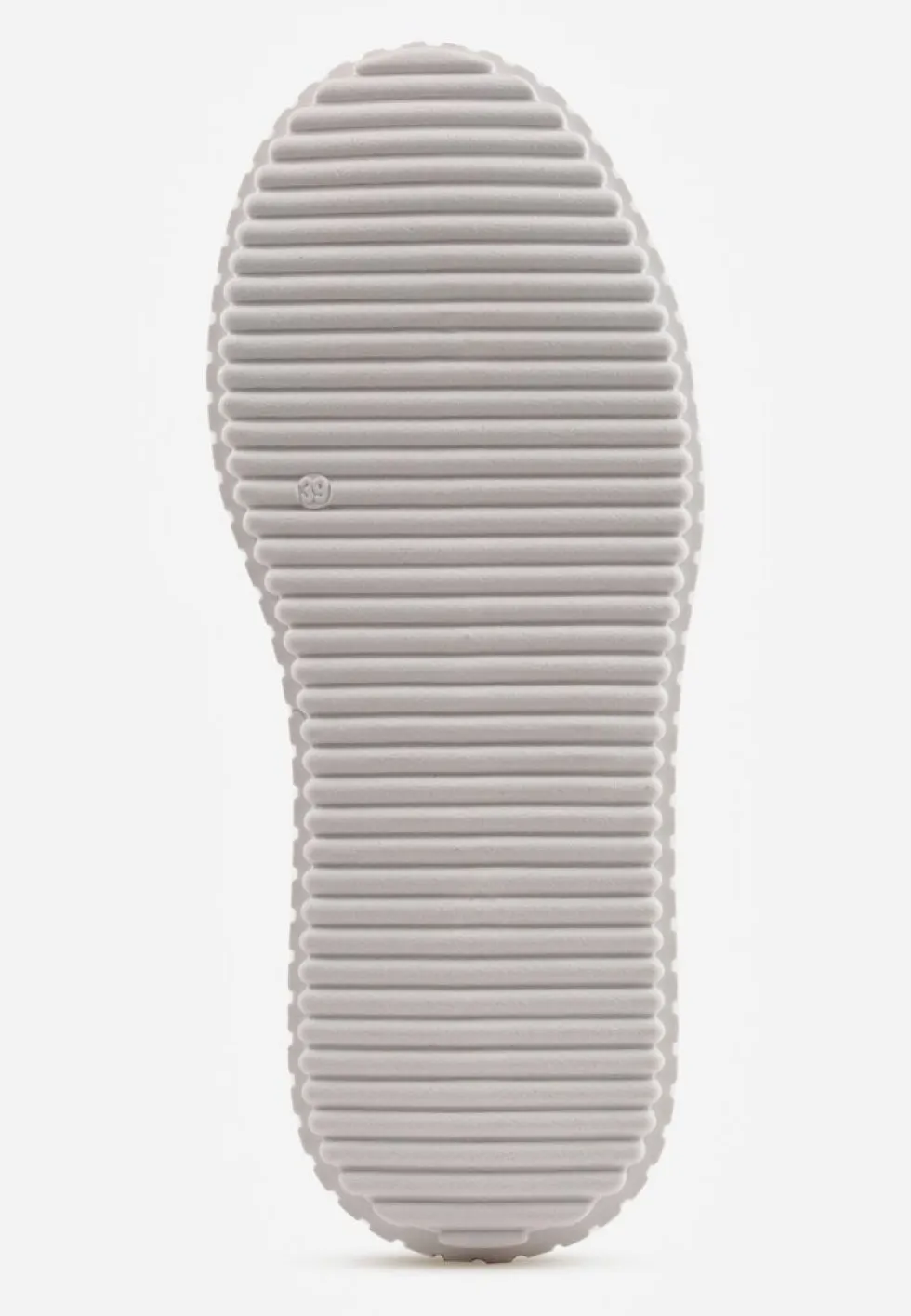 Białe Chunky Sneakersy VICES z Aplikacją na Platformie ze Żłobieniami Ilunatesa