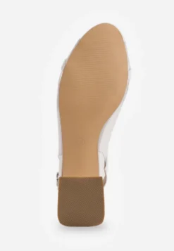 Białe Eleganckie Sandały VICES z Transparentną Cholewką i Klamrą z Cyrkoniami Qinieth