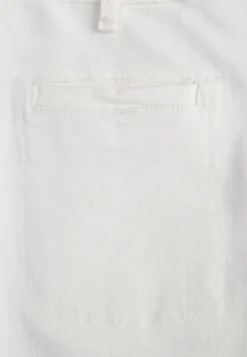 Białe Jeansy High Waist Wide Leg z Bawełny Fenless