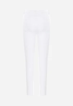 Białe Jeansy Skinny z Wysokim Stanem Yholo