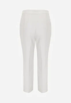 Białe Klasyczne Spodnie VICES Garniturowe High Waist Dimaia