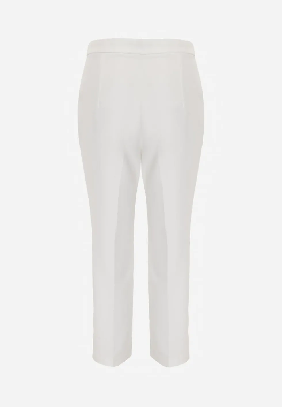 Białe Klasyczne Spodnie VICES Garniturowe High Waist Dimaia