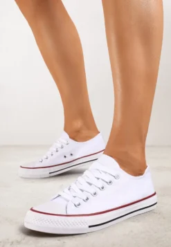 Białe Klasyczne Trampki z Niską Cholewką Darling Tyrel