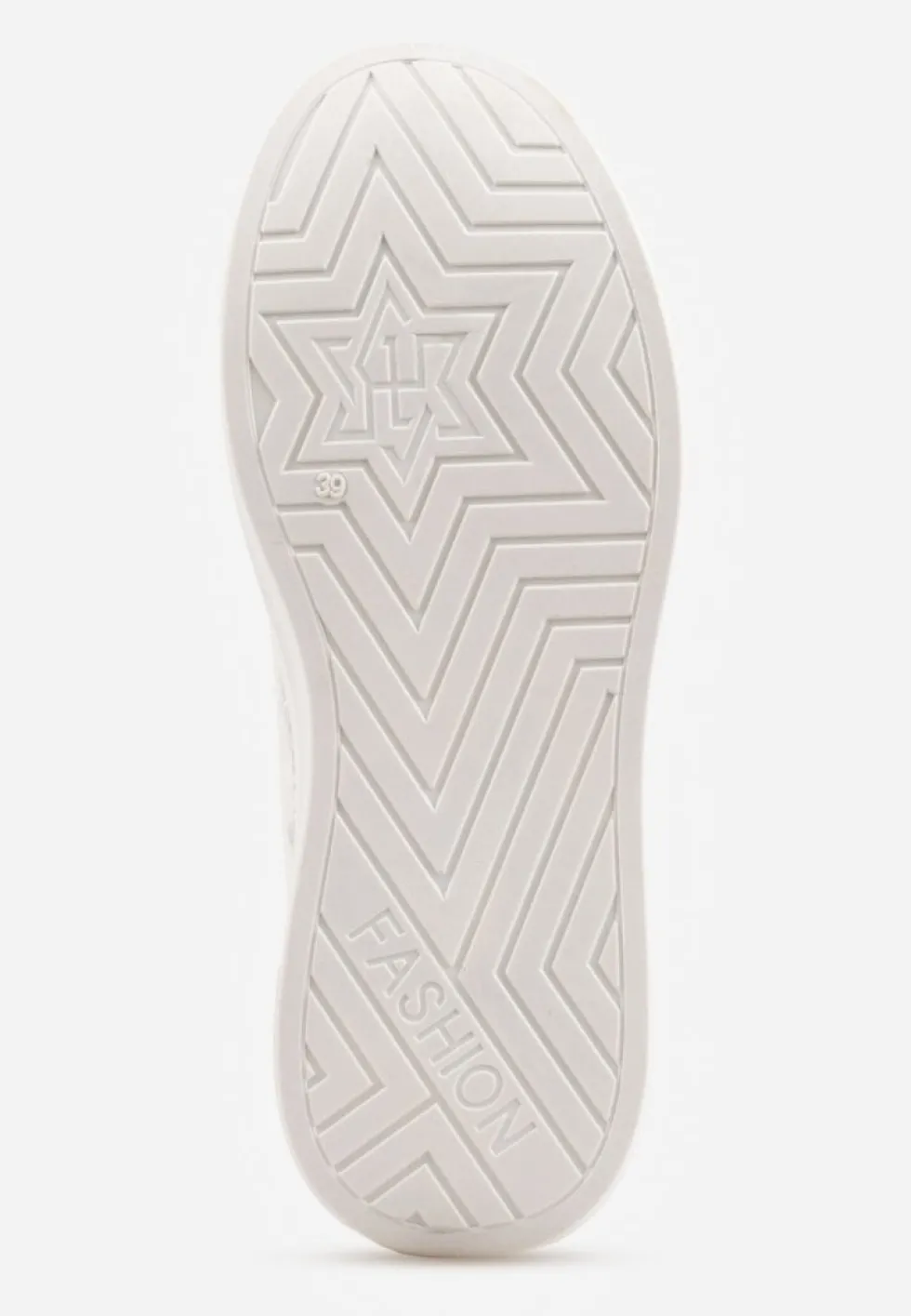 Białe Minimalistyczne Sneakersy VICES o Fasonie Tenisówek na Platformie Halanatea