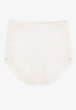 Białe Modelujące Majtki z Bawełny High Waist Nilionea