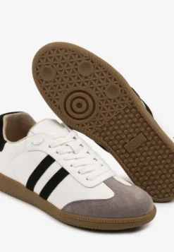 Białe Skórzane Sneakersy Tenisówki Velauri