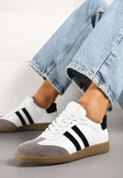 Białe Skórzane Sneakersy Tenisówki Velauri