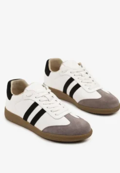 Białe Skórzane Sneakersy Tenisówki Velauri