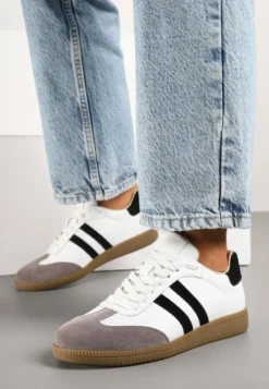 Białe Skórzane Sneakersy Tenisówki Velauri