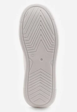 Białe Sneakersy Basic VICES na Platformie z Trójkątnym Zdobieniem Mellinata