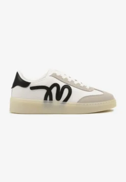 Białe Sneakersy Kultowe Tenisówki Zdobione Abstrakcyjną Aplikacją Fendiva
