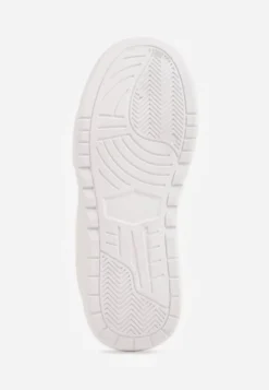 Białe Sneakersy na Grubej Podeszwie Mocno Ocieplane Futrem Leavinael