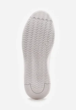Białe Sneakersy na Grubej Podeszwie ze Sznurowaniem Serizia