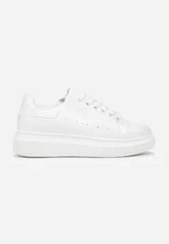 Białe Sneakersy na Niskiej Platformie w Klasycznym Stylu Lucid Dream
