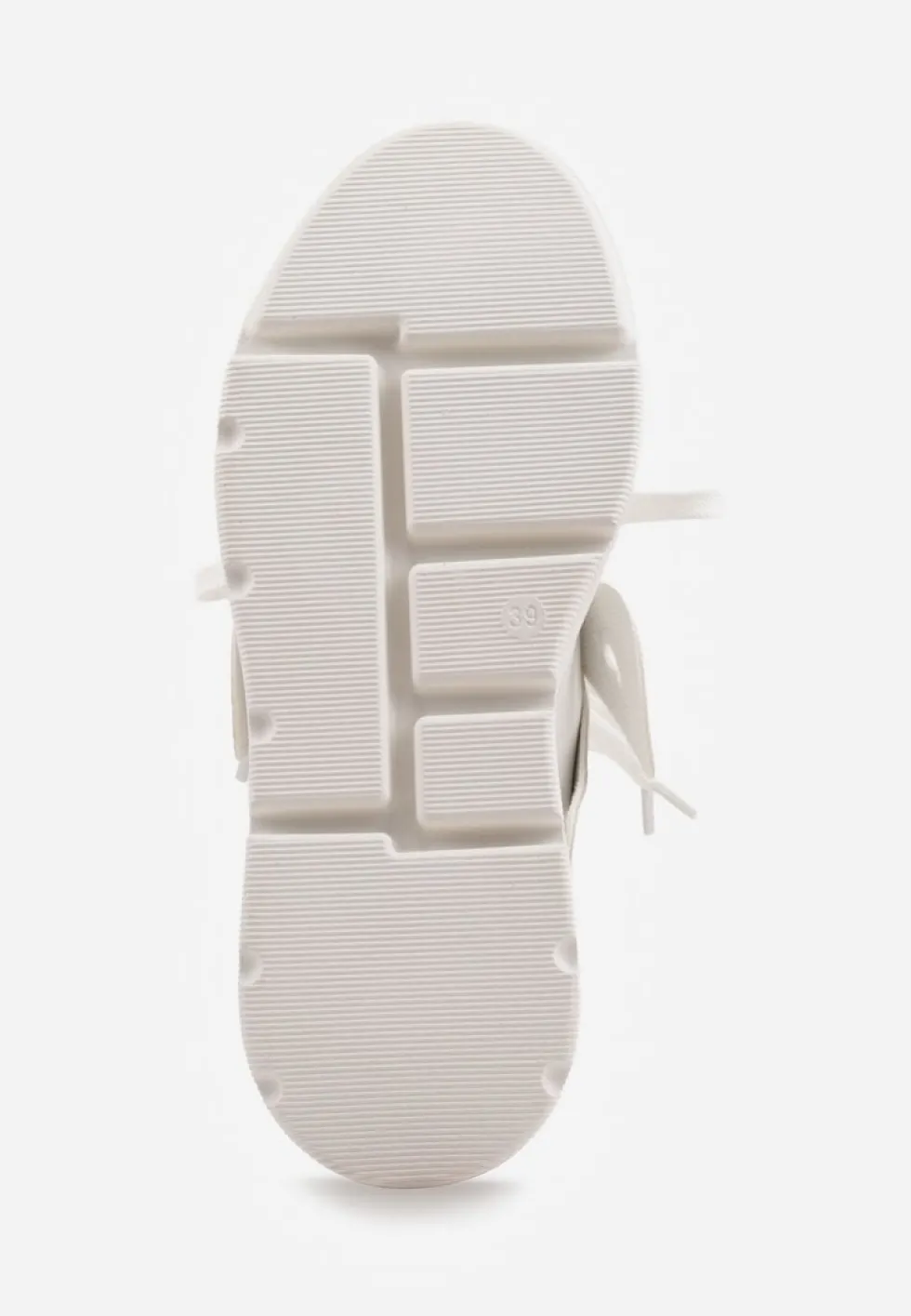 Białe Sneakersy Vices na Płaskiej Podeszwie z Geometryczną Aplikacją Nelenith