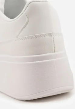 Białe Sneakersy VICES na Platformie z Ozdobnym Noskiem Attis