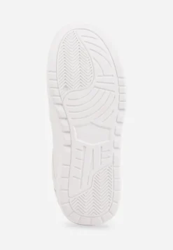 Białe Sneakersy VICES na Platformie z Tłoczeniem Rionessa