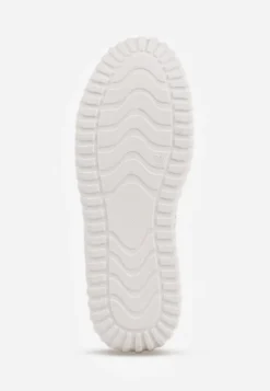 Białe Sneakersy Vices na Platformie z Ażurową Cholewką Lumerise