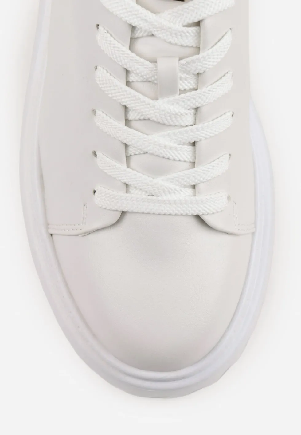 Białe Sneakersy VICES na Platformie Typu Chunky Tassi