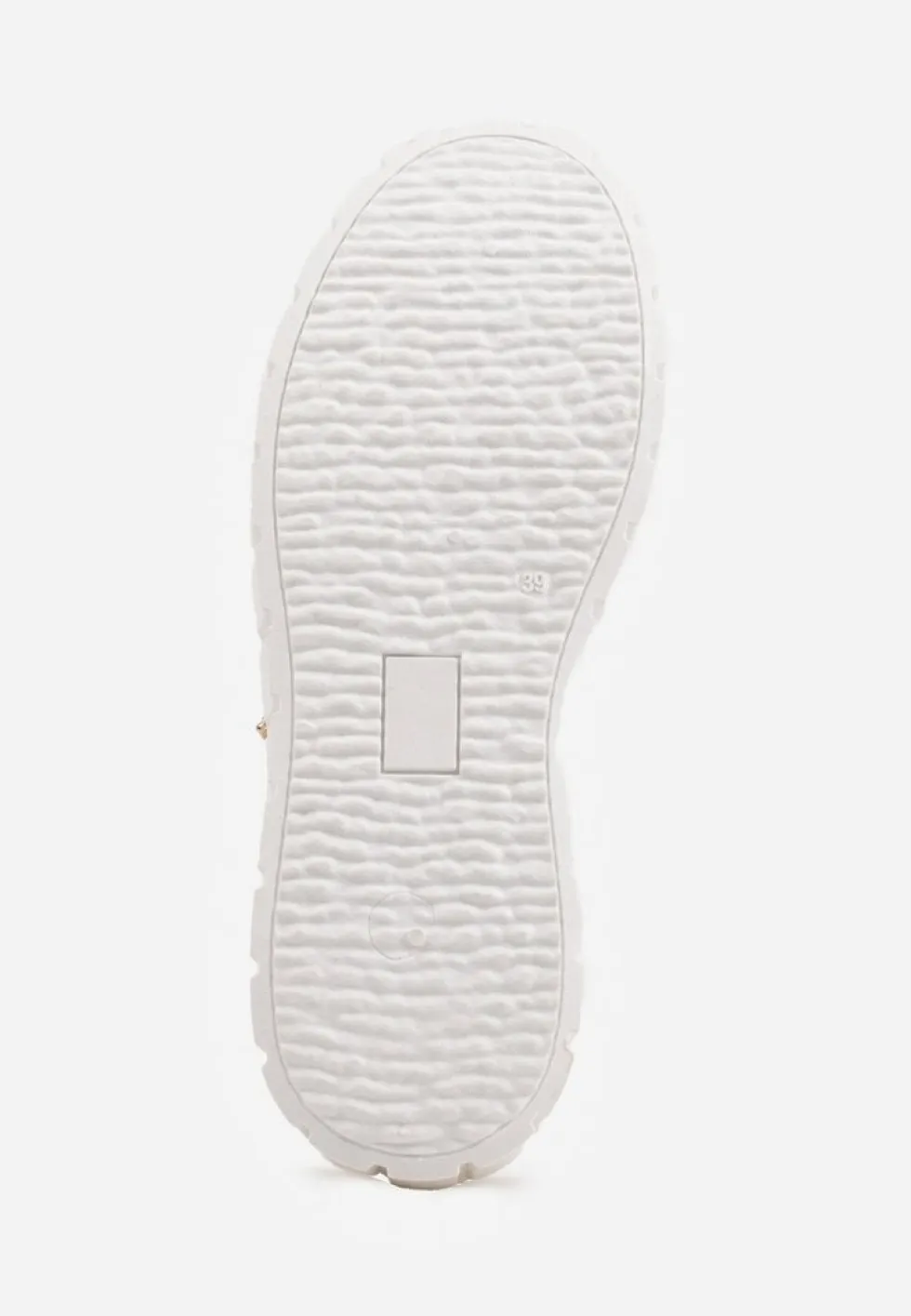 Białe Sneakersy VICES na Tłoczonej Podeszwie w Stylu Chunky Myninis