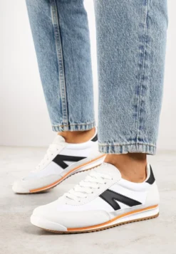 Białe Sneakersy z Geometrycznym Wzorem Zoloti