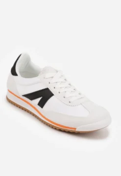 Białe Sneakersy z Geometrycznym Wzorem Zoloti