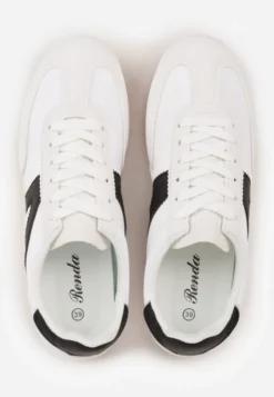 Białe Sneakersy z Geometrycznym Wzorem Zoloti