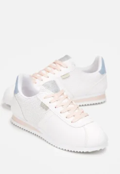 Białe Sneakersy z Przeszyciami Phyrise