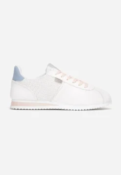 Białe Sneakersy z Przeszyciami Phyrise