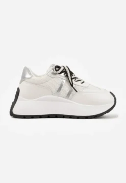 Białe Streetwearowe Sneakersy Chunky VICES na Platformie Ilnatea