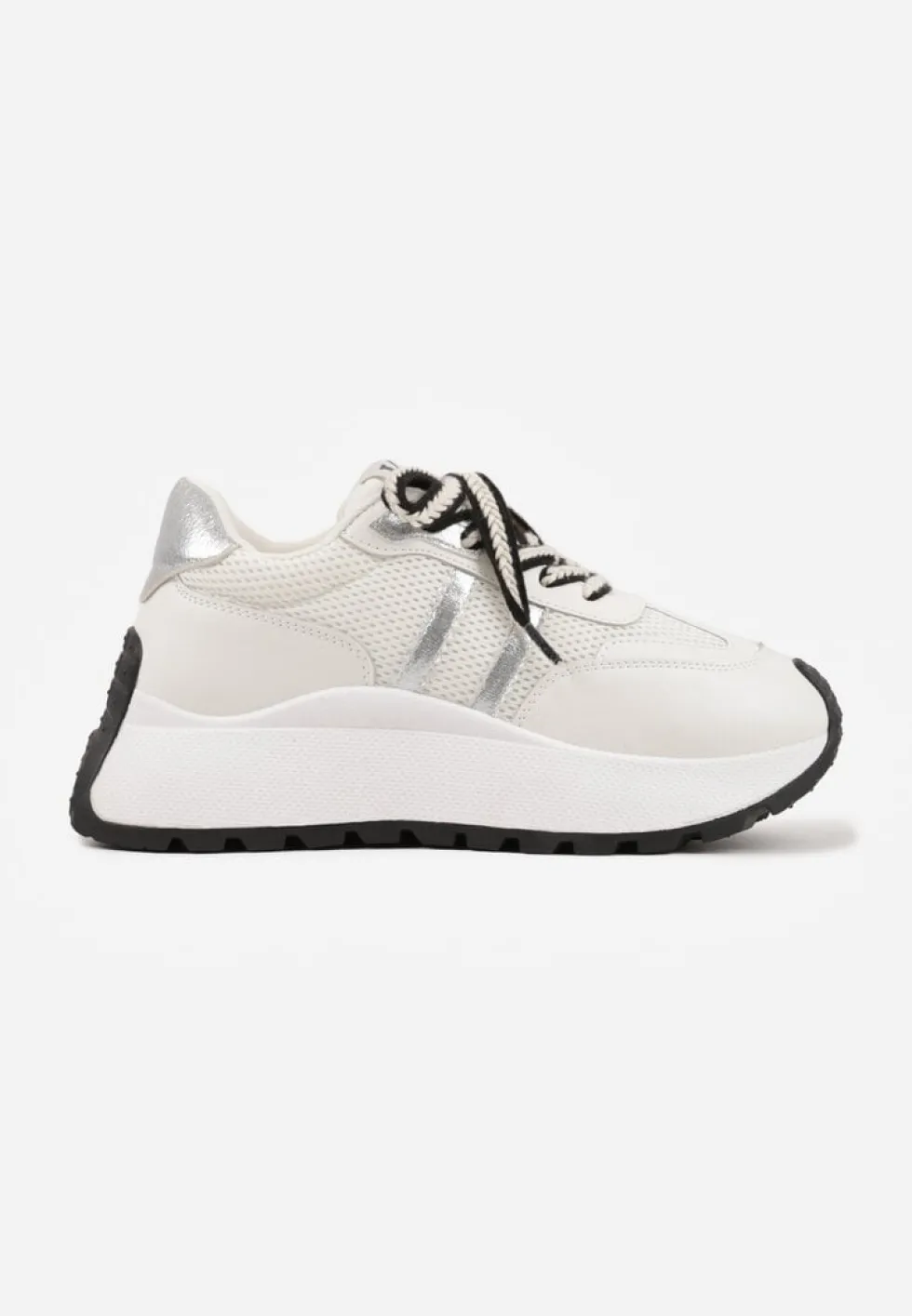Białe Streetwearowe Sneakersy Chunky VICES na Platformie Ilnatea
