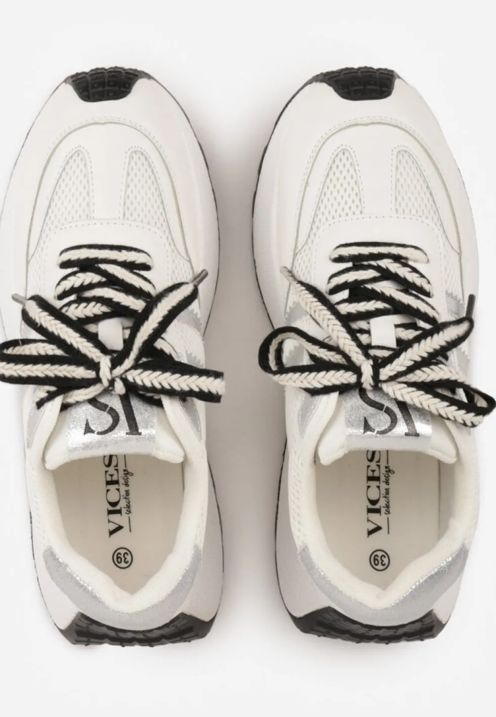 Białe Streetwearowe Sneakersy Chunky VICES na Platformie Ilnatea