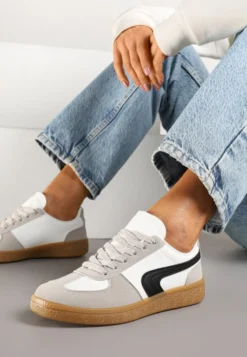 Biało-Czarne Casualowe Sneakersy Typu Kultowe Tenisówki Ablerri