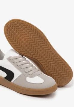 Biało-Czarne Casualowe Sneakersy Typu Kultowe Tenisówki Ablerri